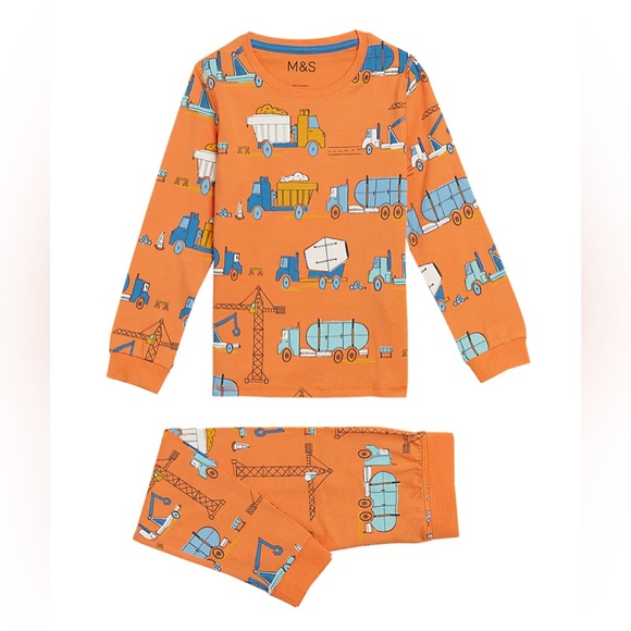 M & S Other - Mark & Spencer M&S Collection Cotton Rich Transport Print Pajamas size 3-4 Years